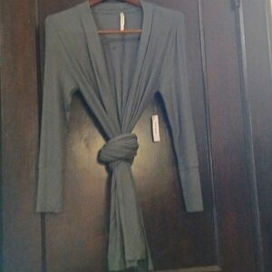 NWD Elegant Gray Women's Soma Cool Nights And Days Cardigan Robe Gray Size Small